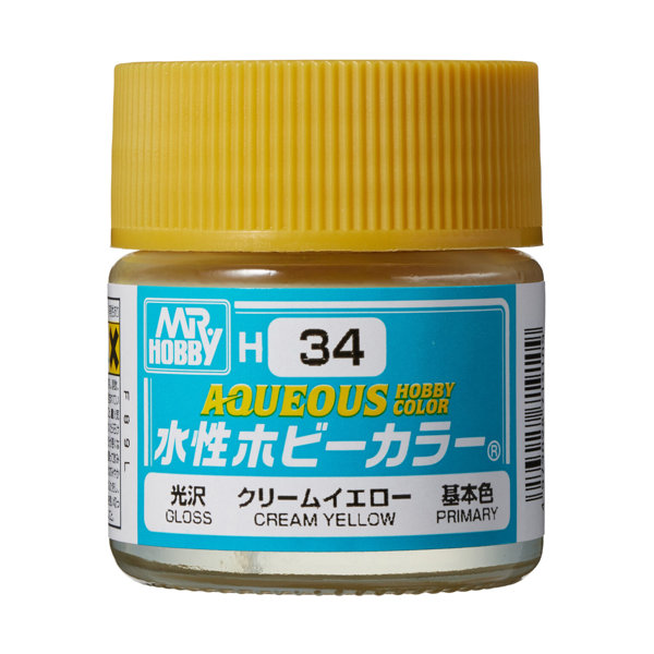 H34 水性ホビーカラー クリームイエロー
