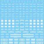 1/100 GM コーションデカール No.15「リアルスタイル＃1」ホワイト