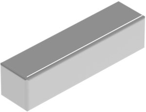 ネオジム磁石 N52 角形 1mm x 4mm x 高さ1mm（10個入）