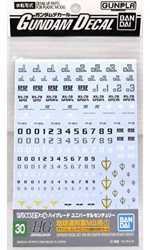 【3月再生産分】GD 30 HGUC 機動戦士ガンダム 汎用ー地球連邦軍MS用1