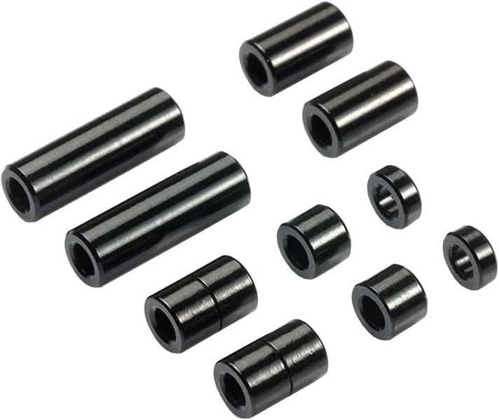 【再販】アルミスペーサーセット （12/6.7/6/3/1.5mm各2個） （ブラック）