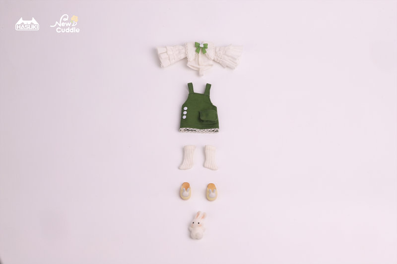 WY-001 グリーンバニーサスペンダースカートセット（ドール用） New Cuddle Flower