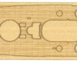 艦NX-12EX-101 1/700 艦NEXTシリーズ No.12 EX-101 日本海軍戦艦 武蔵 （改装前） 純正木甲板シール（w/艦名プレート）