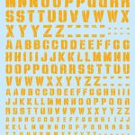 チッピングデカール アルファベット オレンジイエロー