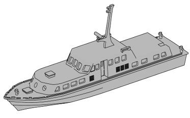 T23V700-025M 1/700 海上自衛隊 YF2137号30t型交通船