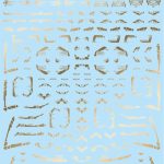 1/144 GM ラインデカール No.4「with コーション」＃2 ゴールド