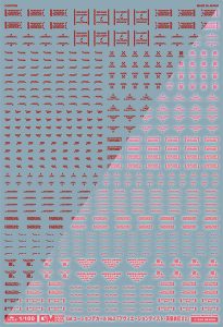 1/100 GMコーションデカールNo.2「アヴィエーション・英語＃2」レッド＆ネオンレッド