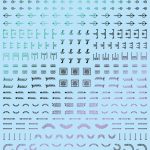 1/144 GMコーションデカールNo.12「オペレーションテキスト＃2」プリズムブラック ＆ ネオンブルー