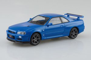 12-BB ニッサン R34 スカイライン GT-R（ベイサイドブルー） 楽プラ スナップキット