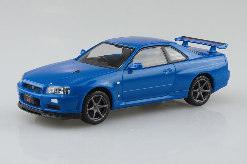 12-BB ニッサン R34 スカイライン GT-R（ベイサイドブルー） 楽プラ スナップキット