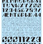 1/100 GM フォントデカール No.13「ステンシル・レクト with ナンバー -d p-」ブラック