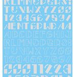 1/100 GM フォントデカール No.13「ステンシル・レクト with ナンバー -d p-」ライトグレー