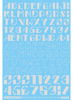 1/100 GM フォントデカール No.13「ステンシル・レクト with ナンバー -d p-」ライトグレー