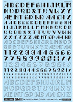 1/144 GM フォントデカール No.14「ステンシル・レクト with ナンバー -d p-」ブラック