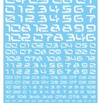 1/100 GM ナンバーデカール No.9「サイバースペース・ナンバーズ＃1」ホワイト