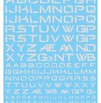 1/100 GM フォントデカール No.15「サイバースペース・アルファベット＃1」ライトグレー