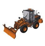 1/35 日立建機 ホイールローダ ZW100-6 マルチプラウ（除雪）仕様機