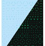 FREE GM ラインデカール No.10「サークル ＆ ワンポイント ＃2 」クリア＆ネオンジュエルグリーン