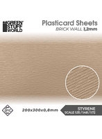 グリーンスタッフワールド GSWD-5057 プラスチックシート - レンガの壁 1.2mmテクスチャーシート
