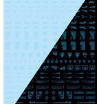 1/144 GMコーションデカールNo.11「オペレーションテキスト＃1」クリア＆ネオンスプラッシュブルー