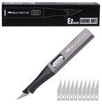 カービングナイフ 替刃 10枚付き ガンメタリック