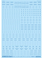 1/100 GMコーションデカールNo.2「アヴィエーション・英語＃2」グレイッシュブルー