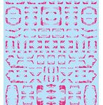 1/100 GM ラインデカール No.1「with コーション」＃1エースピンク