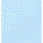 GM-922 FREE GM ラインデカール No.9「サークル ＆ ワンポイント ＃1 」パールレッド【初回限定生産】