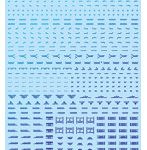 GM-927 1/144 GMコーションデカールNo.5「アヴィエーション・英語＃1」プリズムブルー＆ネオンブルー【初回限定生産】