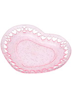 ミニチュア食器 ハートのお皿 （ピンクラメ・87ミリ）