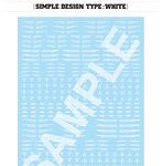 HJモデラーズデカール マーキング03 ［シンプルデザインタイプ:ホワイト］