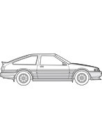峠-3EX-1 1/24 峠シリーズ No..3 EX-1 トヨタ ハチロクトレノAE86（カーボンボンネットデカール付き）