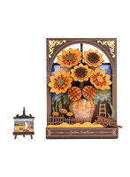 ROLIFE DIY Golden Sunflower ウッドパズル（組立キット）（英語版製品）