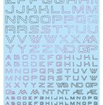 1/100 GM フォントデカール No.16「サイバースペース・アルファベット＃2」プリズムナイトレッド