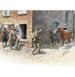 MB35078 1/35 フランス1944年・米降下兵3体＋民間人3体＋馬車