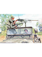 MB35105 1/35 米・ベトナム戦兵士3体車上射撃シーン＋解放戦線兵2体