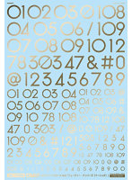 1/100 GM ナンバーデカール No.6「フューチャー・ナンバーズ〔ベーシック〕」ゴールド