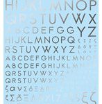 1/100 GM フォントデカール No.8「フューチャー・アルファベット〔ベーシック〕」シルバー