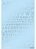 1/100 GM フォントデカール No.9「フューチャー・アルファベット〔ラインシェイプ〕」シルバー