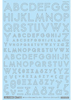 1/100 GM フォントデカール No.9「フューチャー・アルファベット〔ラインシェイプ〕」グレー