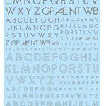 1/144 GM フォントデカール No.10「フューチャー・アルファベット」グレー