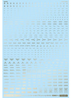 1/144 GMコーションデカールNo.5「アヴィエーションテイスト・英語表記＃1」ゴールド