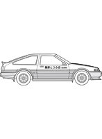 ISD-019 1/24 頭文字Dシリーズ No.019 トレノAE86 カーボンボンネット藤原拓海