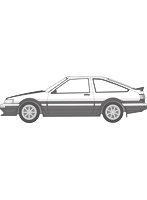 峠-1 EX-1 1/24 峠シリーズ No.1 EX-1 トヨタ ハチロクレビン AE86（カーボンボンネットデカール付き）