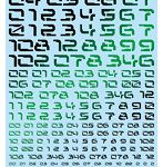 1/100 GM ナンバーデカール No.9「サイバースペース・ナンバーズ＃1」プリズムナイトグリーン