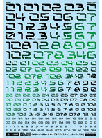 1/100 GM ナンバーデカール No.9「サイバースペース・ナンバーズ＃1」プリズムナイトグリーン