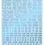 1/100 GM ナンバーデカール No.10「サイバースペース・ナンバーズ＃2」プリズムナイトブルー