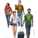 MA38095 1/35 都市の旅行者 フィギュア4体入