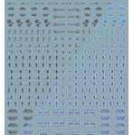 GM-928 1/100 GM コーションデカール No.13「ティッキング・ストライプ-dp-」ダークグレー＆ネオンブルー