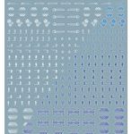 GM-929 1/100 GM コーションデカール No.13「ティッキング・ストライプ-dp-」ホワイト＆ネオンブルー